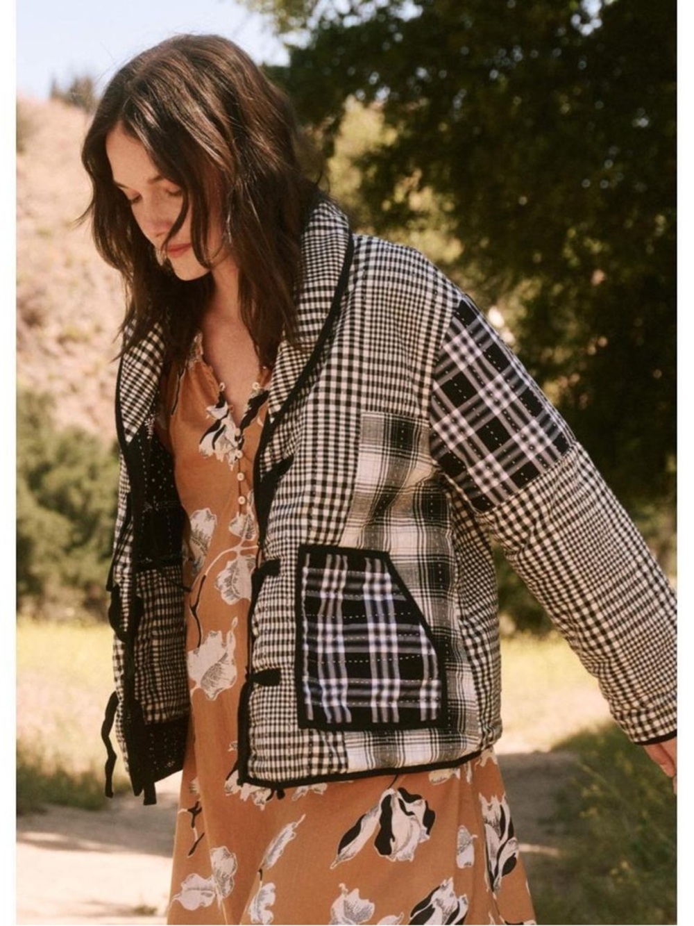 The Great Black & White Patchwork Jacket. Reversible. NWT